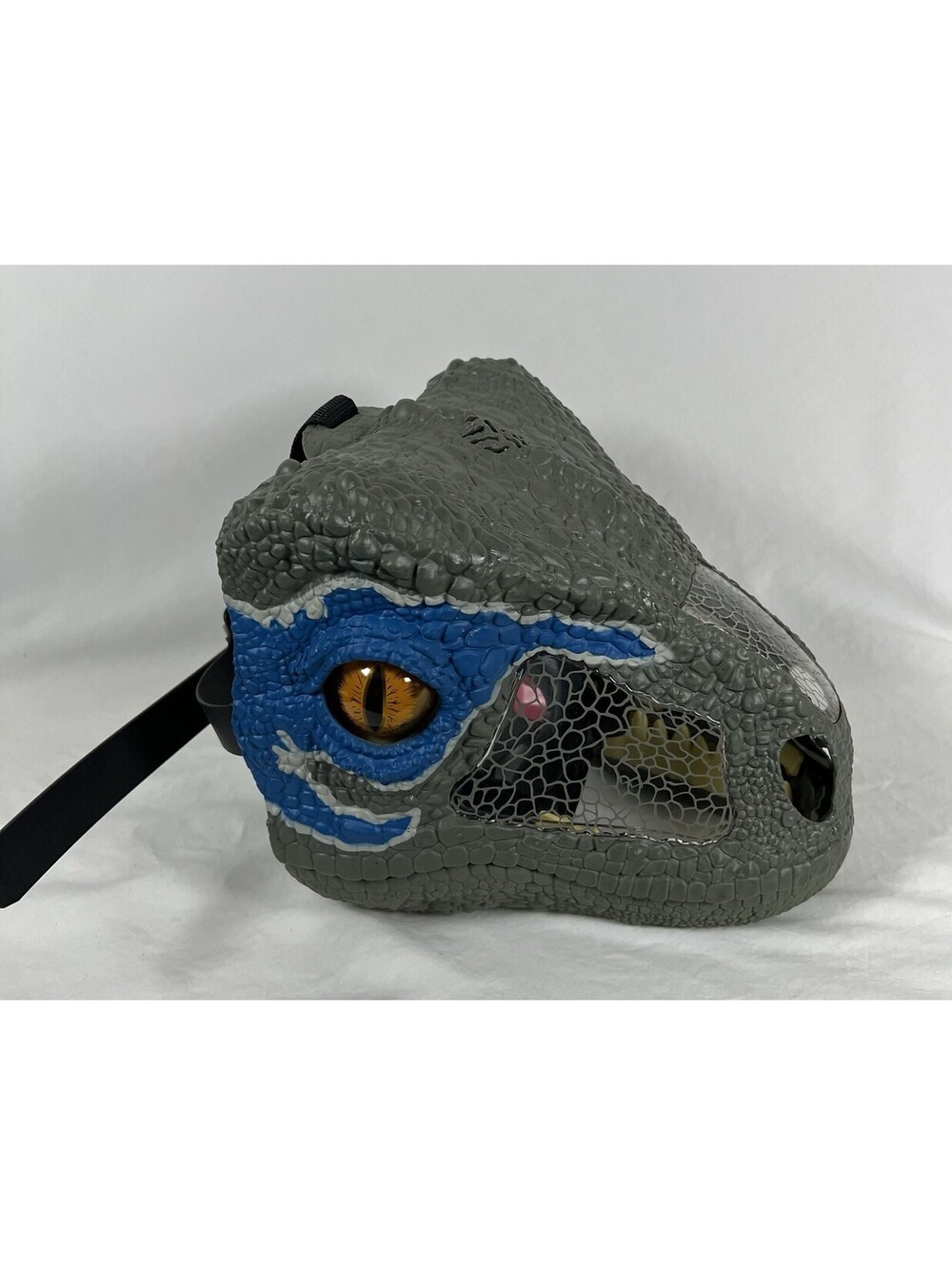 Jurassic World Velociraptor Electronic Blue Gray Mask Sound Dinosaur Costume